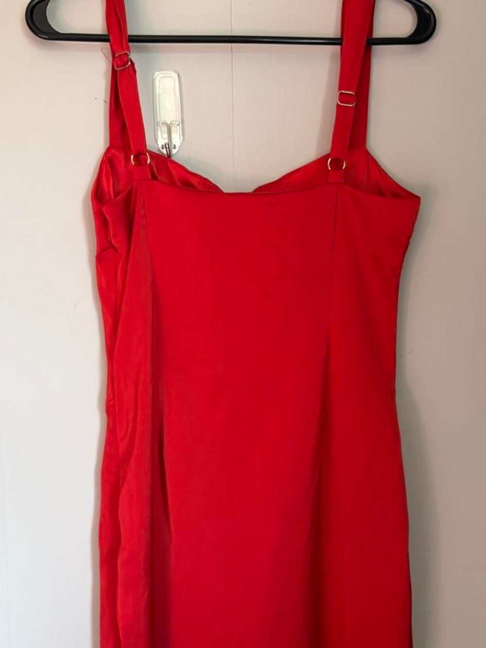 Princess Polly Elegant Red Satin Slip Dress - Picture 5 of 7